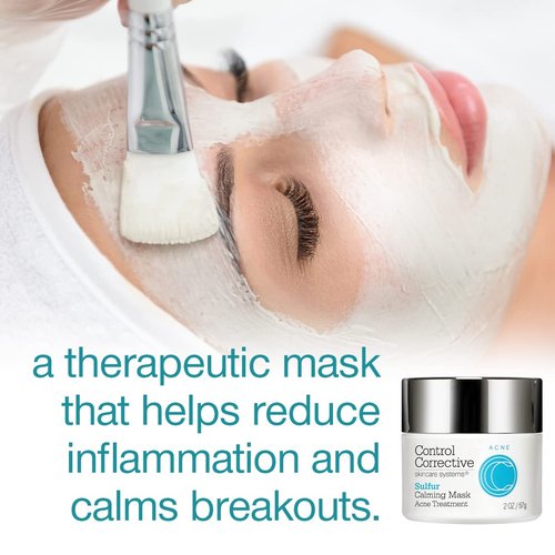 Control Corrective Sulfur Calming Mask - 10% Sulfur, Aloe & Clay for Oil Control | 2 oz