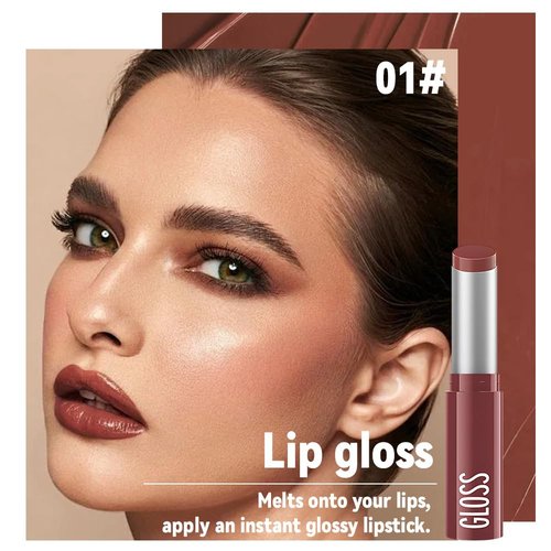 FeiCuiYun Brown Honey Tinted Lip Stain - Hydrating Lip Balm & Gloss for All Skin Tones | Natural Black Cherry Tint
