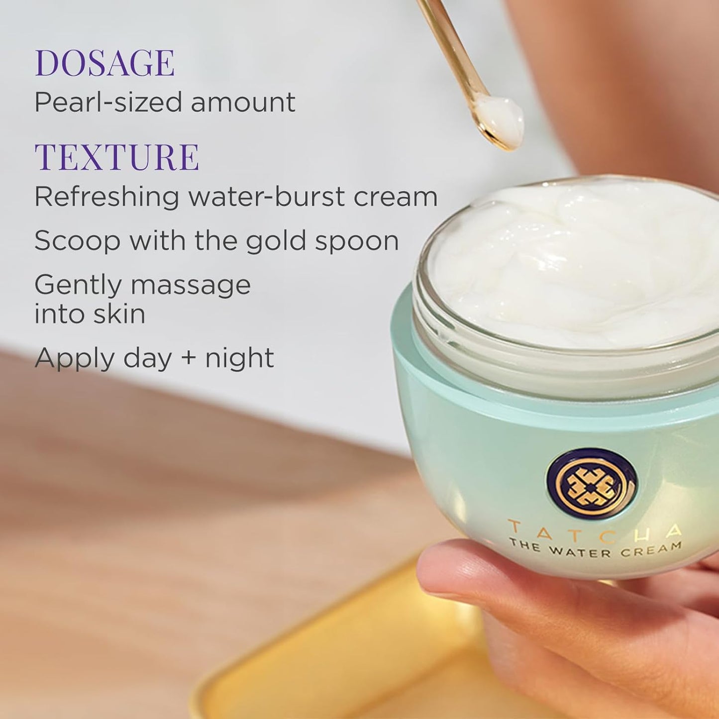 TATCHA The Water Cream & Texture Tonic Bundle - Hydrating Skincare Set | 1.7 oz & 5 oz