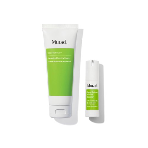 Murad Renewing Cleansing Cream & Rapid Collagen Infusion Set - Anti-Wrinkle, Firming, Full Size