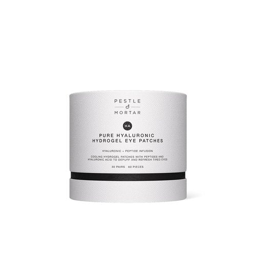 Pestle & Mortar Pure Hyaluronic Hydrogel Eye Patches - 30 Pairs | Cooling Under-Eye Treatment with Peptides for Hydration & Depuffing