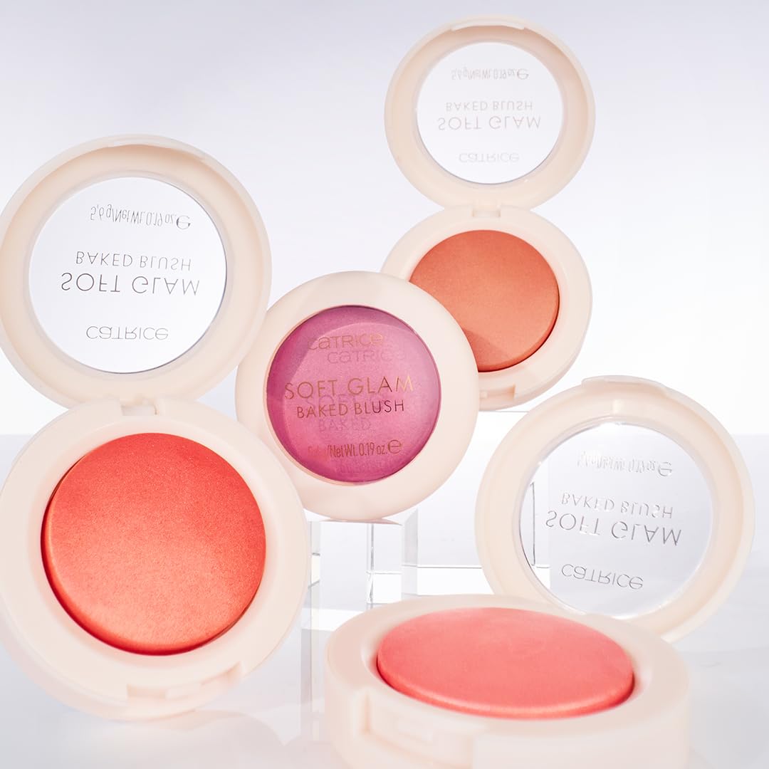 Catrice Soft Glam Baked Blush - Luminous, Lightweight Powder for Buildable Color | Vegan (010 | On Cloud Pink)
