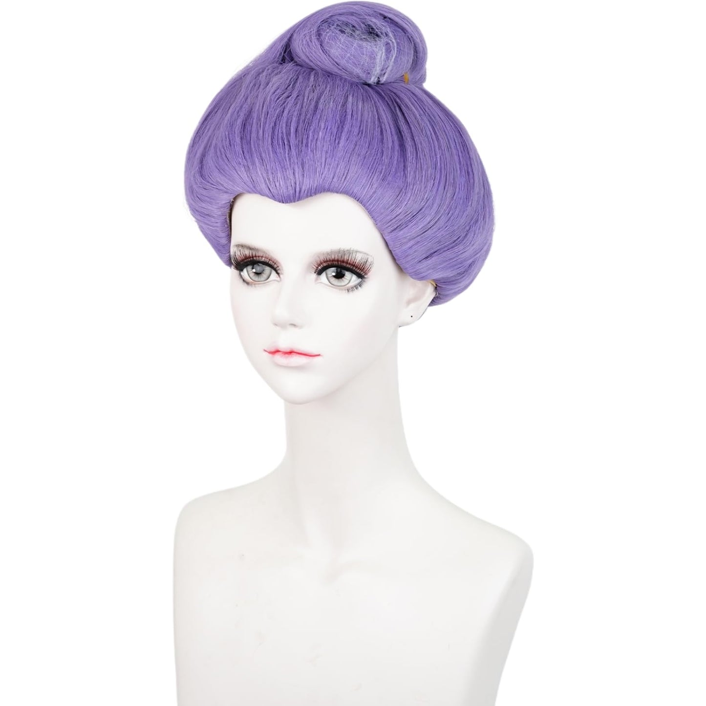 Light Purple Sea Witch Wig Short Pre-styled Godmother Wig Hair + Wig Cap for Halloween Wicked Undersea Witch Costume Cosplay