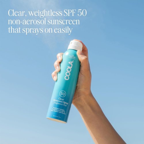 COOLA Organic Sunscreen SPF 50 - Vegan & Gluten-Free Sunblock Spray for Daily Skin Protection