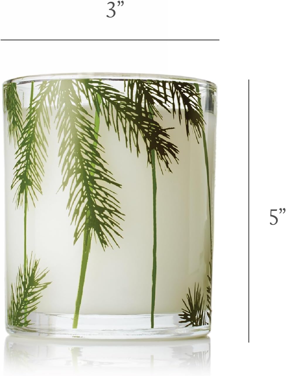 Thymes Frasier Fir Candle - Scented Holiday Candle with Crisp Siberian Fir & Cedarwood - 6.5 oz