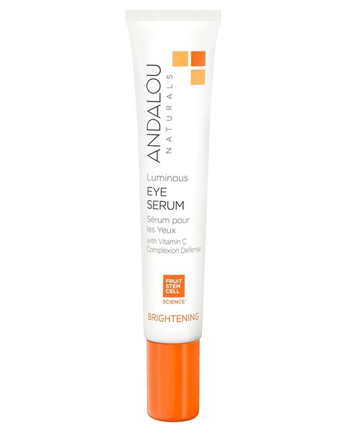 Andalou Naturals Luminous Eye Serum - Illuminating Under Eye Moisturizer with Vitamin C & Caffeine - 0.6 Oz