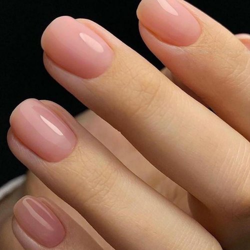 GLAMERMAID Extra Short Press on Nails, Nude Pink Fake Nails Short Squoval, Coral Pink Natural Square Glue on Nails, Light Pink Acrylic False Nails, Reusable Spring Glossy Round Fake Nails for Women