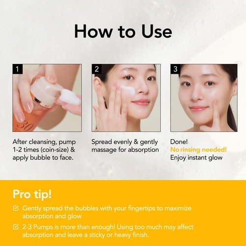 MENOKIN 30 Seconds Quick Bubble Mask - Brightening Vitamin C & Niacinamide Micro-Bubbles for Dark Spots | 2.36 fl. oz.