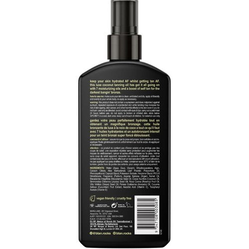 b.tan Best Tanning Oil - Fast-Drying Intensifier Spray for Dark Outdoor Tan | 8 Fl Oz