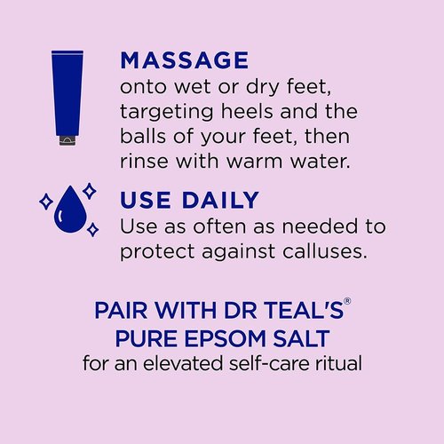 Dr. Teal's Foot Scrub - Gentle Exfoliant With Epsom Salt | 6 Ounce Size for Soft Feet