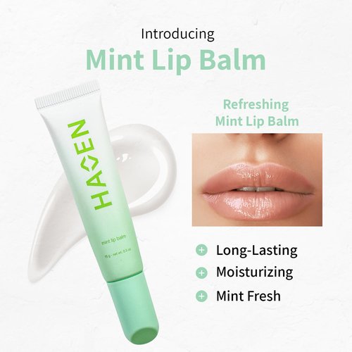 Mint Lip Balm - Hydrating & Cooling Organic Beeswax Formula | Paraben-Free Moisturizer for Dry Lips