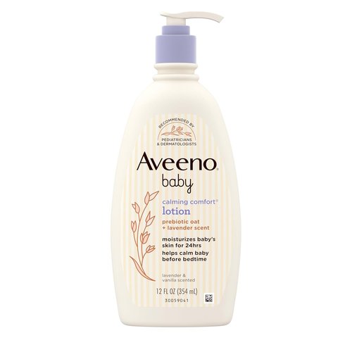 Aveeno Baby Calming Comfort Lotion - Moisturizing Lavender & Vanilla, Non-Greasy, 12 fl. oz