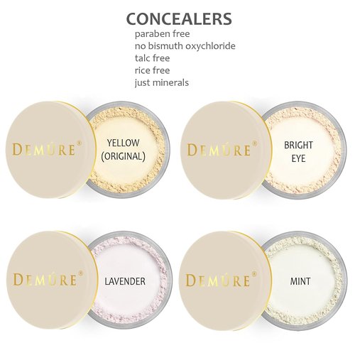 Demure Mineral Makeup - Concealer for Dark Circles | Brightening Under Eye Treatment | Lightweight Loose Powder
