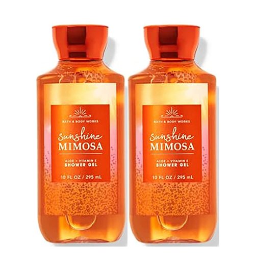 Bath & Body Works Sunshine Mimosa Shower Gel Gift Set - 2 Pack, 10 Fl Oz Each, Perfect for Women