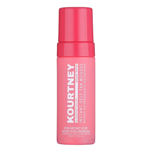 KOURTNEY Instant Self-Tan Mousse - Sunless Tanning Foam for Natural-Looking Glow - Easy to Apply Self Tan - Streak-Free Body Tanning - Medium - 4.2 oz