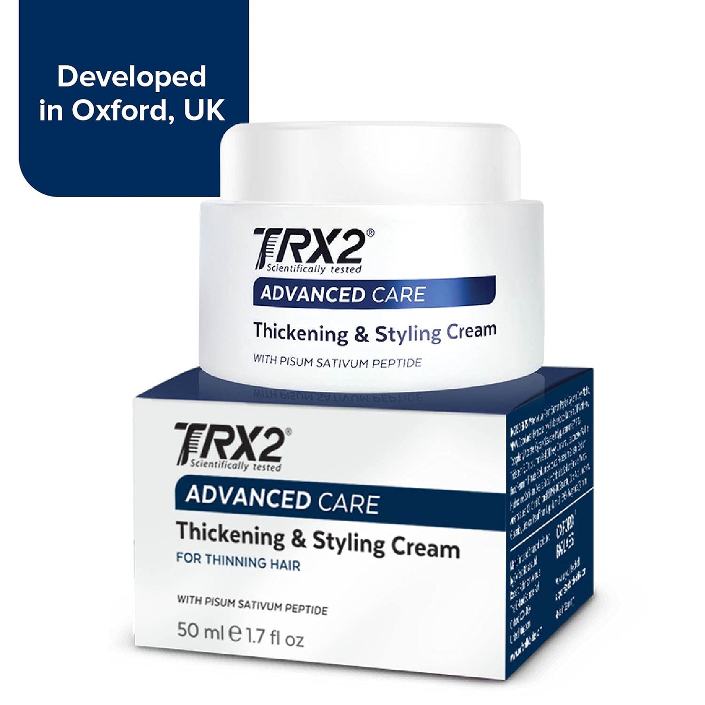 TRX2 Hair Thickening Cream - Lightweight & Non-Sticky Formula for All Hair Types | Thicker, Hydrated Hair [1.7 oz]
