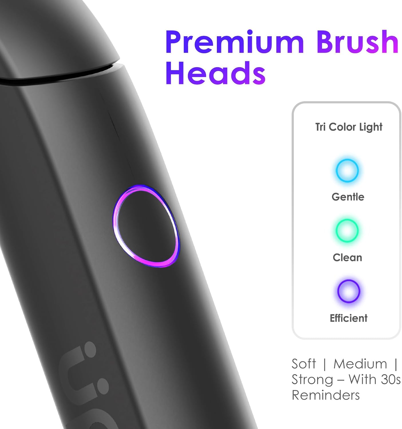 Skiennix Electric Toothbrush - Portable Sonic Travel Toothbrush with USB-C Rechargeable Case | Waterproof, Smart Timer, Slate Gray