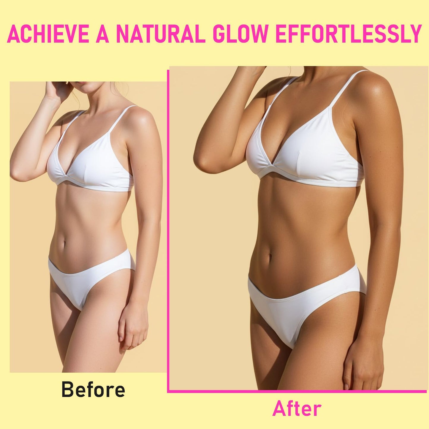 Skiennix Self Tanner Mousse Kit - Hydrating Sunless Tanning Foam with Hyaluronic Acid | Flawless Medium Glow, Watermelon Scent, 6.76 fl. oz