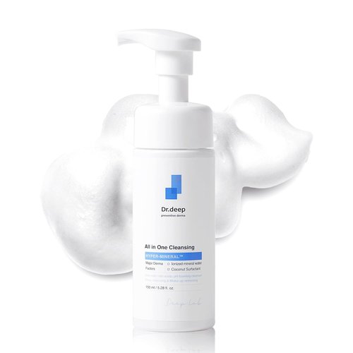 Dr. Deep All-In-One Cleansing Foaming Facial Cleanser - Gentle Makeup Remover for Bumpy Skin & Blackheads - 5.07 fl. oz