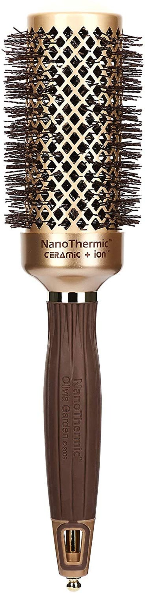 Olivia Garden NanoThermic Round Thermal Hair Brush - Professional Blowout Tool for Normal to Thick Hair