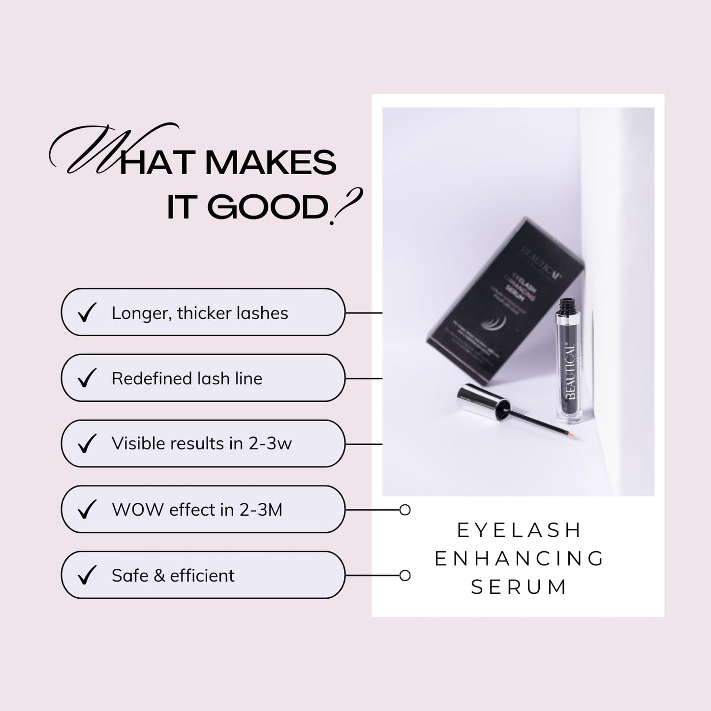 Skiennix Eyelash Serum - Lash Enhancing Formula with Botanical Ingredients for Fuller, Healthier Lashes | 3ml