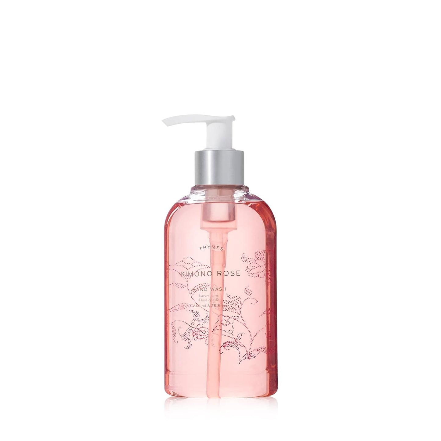 Thymes Moisturizing Hand Wash Soap - Luxurious Glycerin Formula with Noni Fruit - Kimono Rose, 8.25 oz