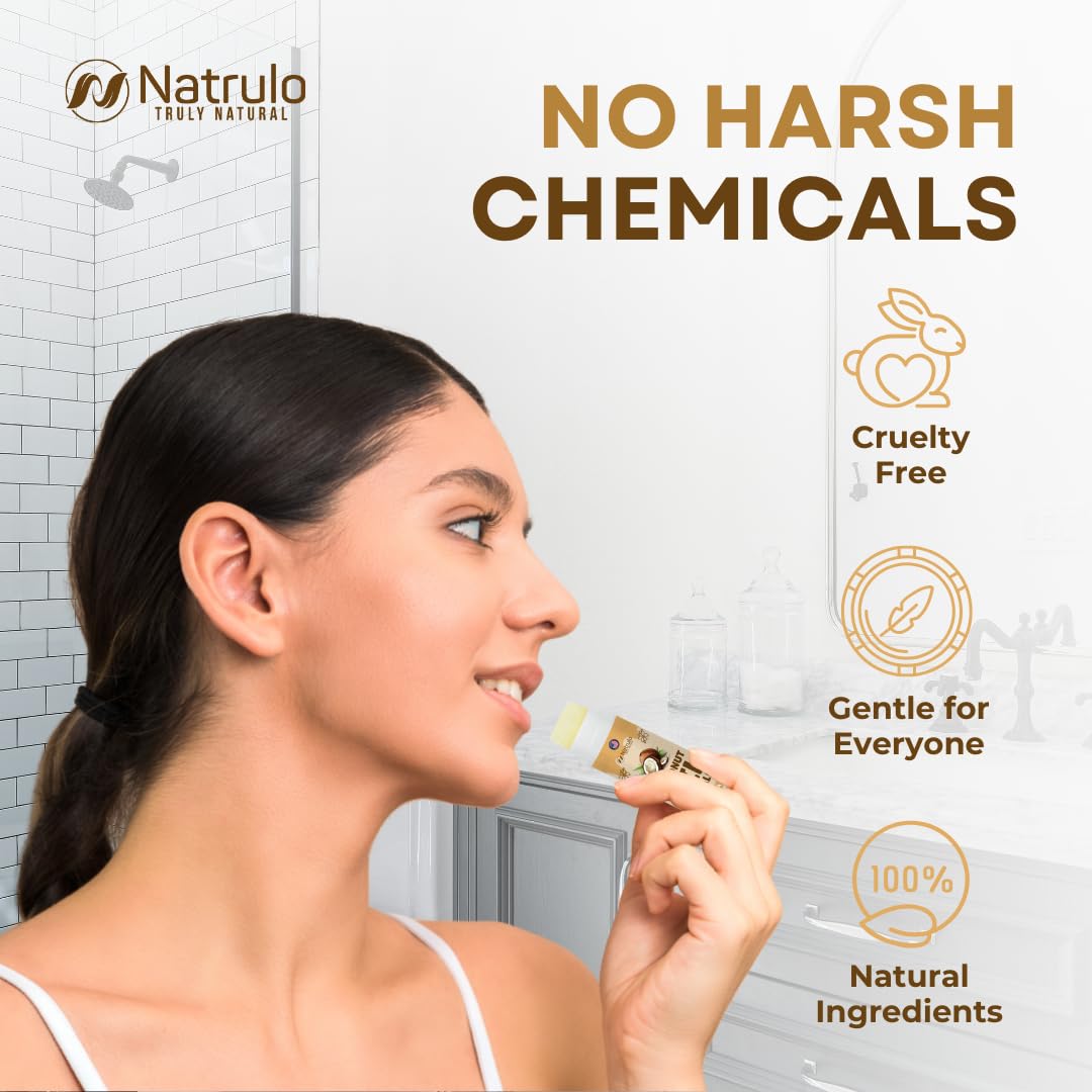 Skiennix Coconut Lip Balm - Hydrating Natural Chapstick with Coconut Oil & Beeswax - Moisturizing Care for All Ages