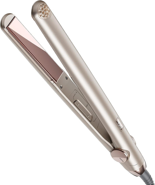 TYMO Flat Iron Hair Straightener - 1 Inch Titanium Professional Travel Straightener with 10s Heat Up & Dual Voltage