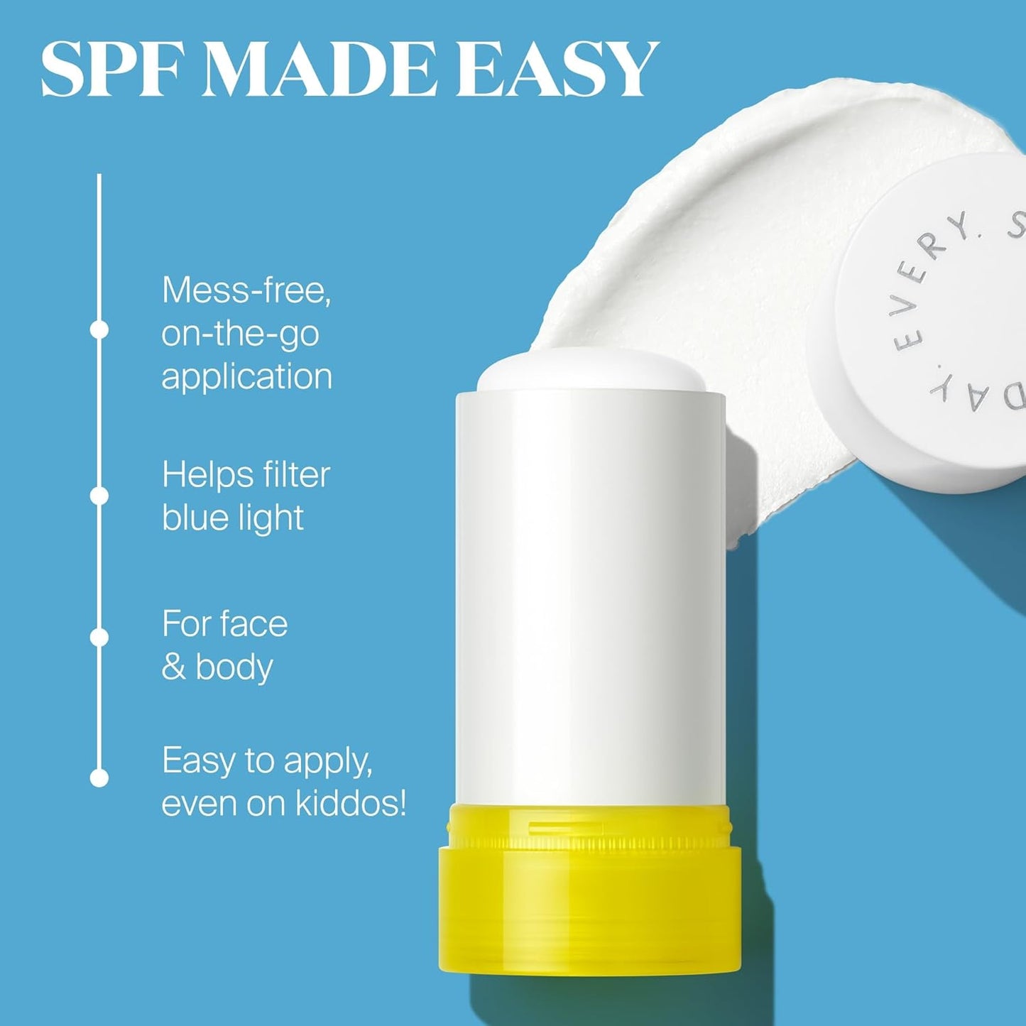 Supergoop! Mineral Sheer Stick SPF 30 Sunscreen - Broad Spectrum Protection for Face & Body - Filters Blue Light - 0.7 fl oz