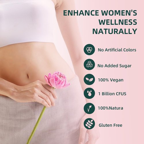 Itiban Women Gummies for pH Balance, Premium Feminine Vaginal Health Probiotics Her Gummy, Immune Support, Vegan, Gluten-Free, Strawberry Flavour 60 Gummies 30 Servings