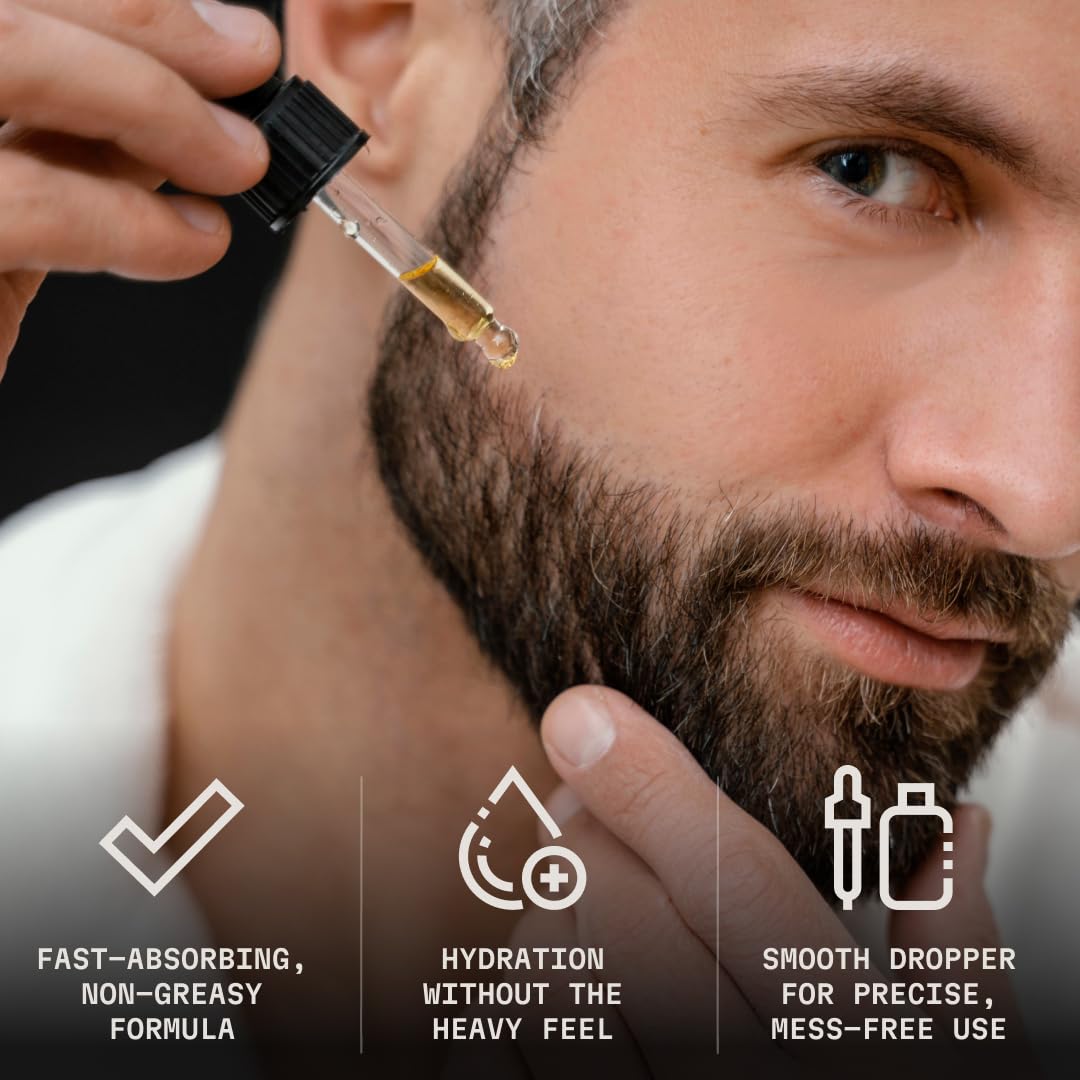 Striking Viking Beard Oil - Natural Conditioner with Almond, Tea Tree, Argan & Jojoba for Growth & Softening | 2 Fl Oz, Bergamot Thunder