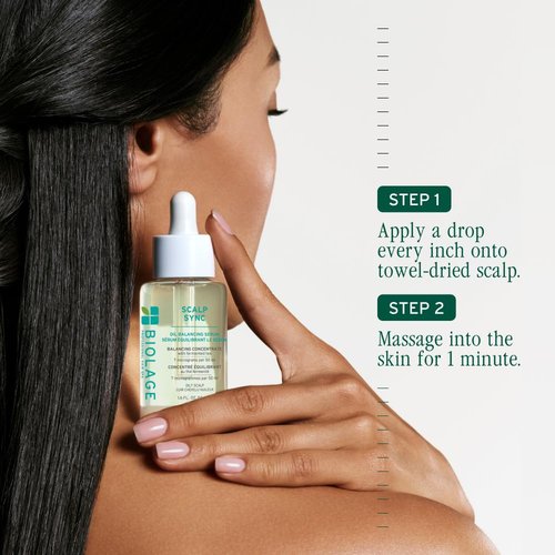 Biolage Scalp Sync Hair Serum - Oil Balancing Leave-In Treatment with Fermented Tea Blend, 1.6 Fl Oz