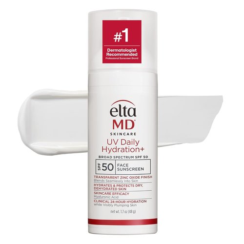 EltaMD UV Daily Face Sunscreen - Transparent Zinc Oxide & Hyaluronic Acid for Moisture & Protection | Ideal for All Skin Types