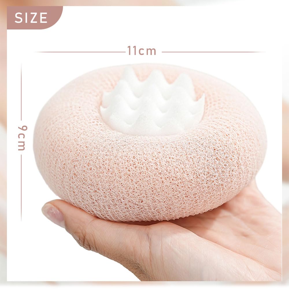Super Soft Sunflower Suction Cup Bath Ball, 2024 Upgraded 2-in-1 Sunflower Bath Ball Exfoliating Bath Sponge Cleaning Brush, Sponge Mesh Pouf Shower Ball for Women, Men Shower (Colorful-8)