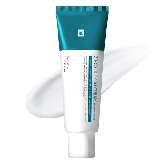 TOSOWOONG Zinc Oxide Cream - 100,000ppm Acne & Redness Relief | Non-Comedogenic, 50g (1.76 oz)