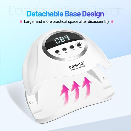 JODSONE U V LED Nail Lamp 320W, Nail Dryer for Gel Polish, Gel Nail Lamp with 72 Light Beads, Led Nail Light for Nails with Automatic Sensor & 4 Timers