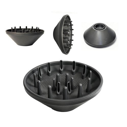 Laifen 360° Rotating Diffuser Attachment - Magnetic Hair Smoothing Nozzle for Swift Hair Dryer | Black