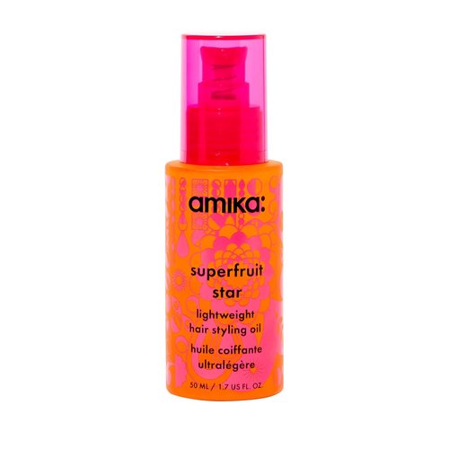 Amika Superfruit Star Lightweight Hair Styling Oil - Heat Protection, Strengthens & Reduces Breakage | For All Hair Types