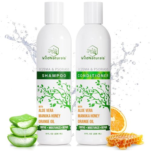 Regine Switzerland Eczema Psoriasis Shampoo & Conditioner Set - Anti-Dandruff Treatment for Itchy Scalp