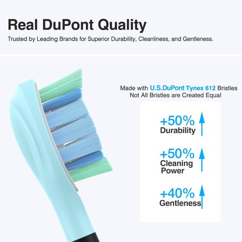 Philips Sonicare Replacement Toothbrush Heads - C3 & A3 Compatible - Black Electric Brush Heads