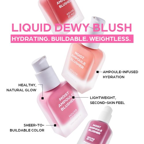 House of Hur Moist Ampoule Blusher - Hydrating & Long-Lasting Formula | 0.68fl.oz (Cherry Blossom)