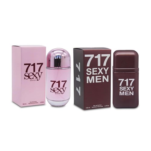AFLUXE 717 Sexy Couple Set Perfume - Amber Floral & Bourbon Vanilla Eau De Parfum, 100ml Elegant Gift