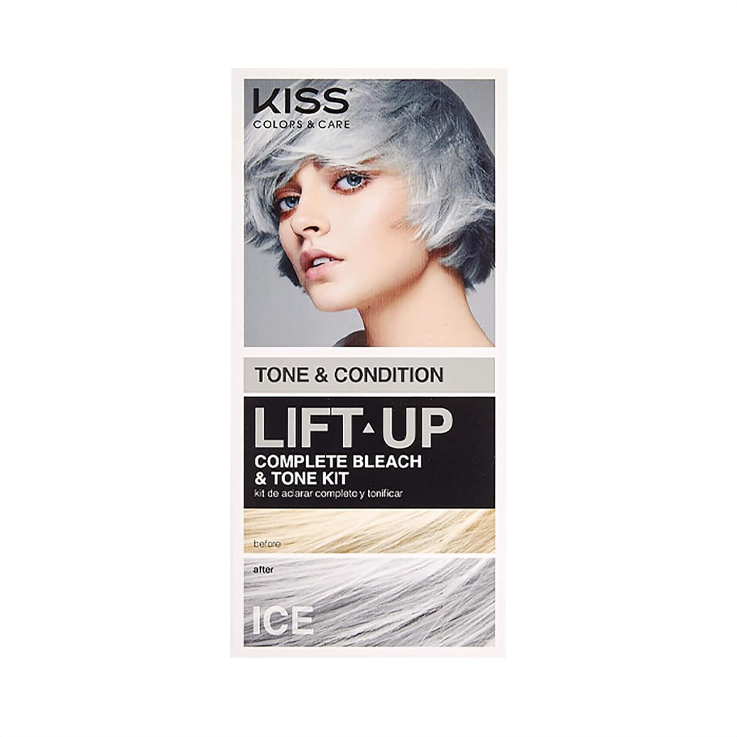 KISS Lift Up Hair Bleach Kit - Maximum Strength with Revitalizing Plex Serum | Complete 6-Pc DIY Set