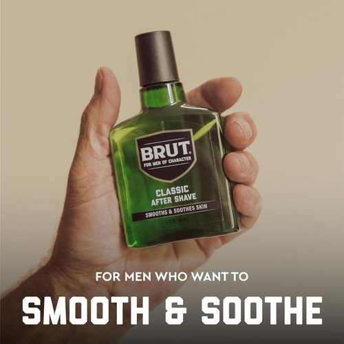 Brut Classic After Shave for Men - Quick Absorption & Refreshing Tone - Iconic Masculine Scent - 5 oz