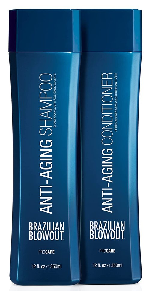 Brazilian Blowout Anti-Aging Shampoo & Conditioner Set - Nourishing Formula for Healthy Hair
