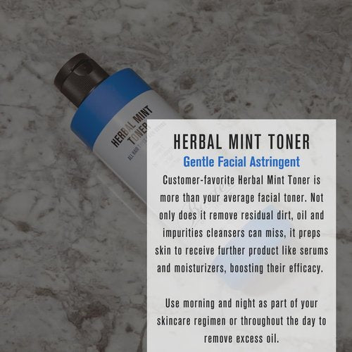 Baxter of California Herbal Mint Toner for Men - Non-Drying, Paraben-Free | 8 Fl Oz, All Skin Types