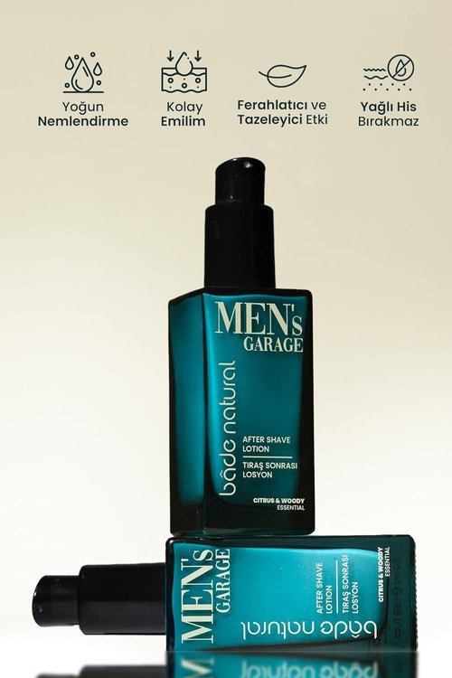 Bade Natural Men's After Shave Lotion - Refreshing & Soothing Moisturizer with Natural Botanicals | 50 mL