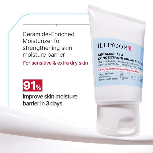 Illiyoon Ceramide Ato Concentrate Cream - Deep Hydration & Skin Barrier Repair | 500ml (16.9oz)