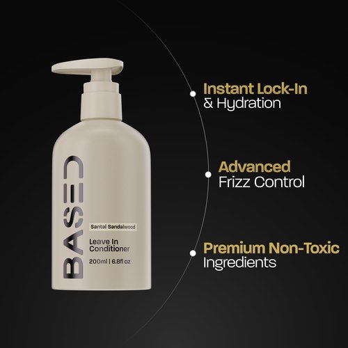 BASED Shampoo, Conditioner & Leave-In Conditioner Deluxe Bundle with Peppermint, Coconut & Avocado Oil, Deluxe Hair Bundle for Men, Two 12 fl oz & One 6.8 fl oz Bottles (Pack of 3)