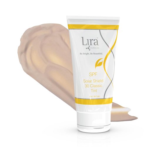 Lira Clinical Solar Shield 30 - Classic Tint Sunscreen | 2oz (60ml) for Superior UV Protection